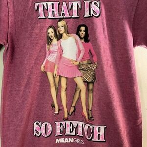 NEW Mean Girls Women's Graphic Print Pink Short Sleeve‎ T Shirt Medium
